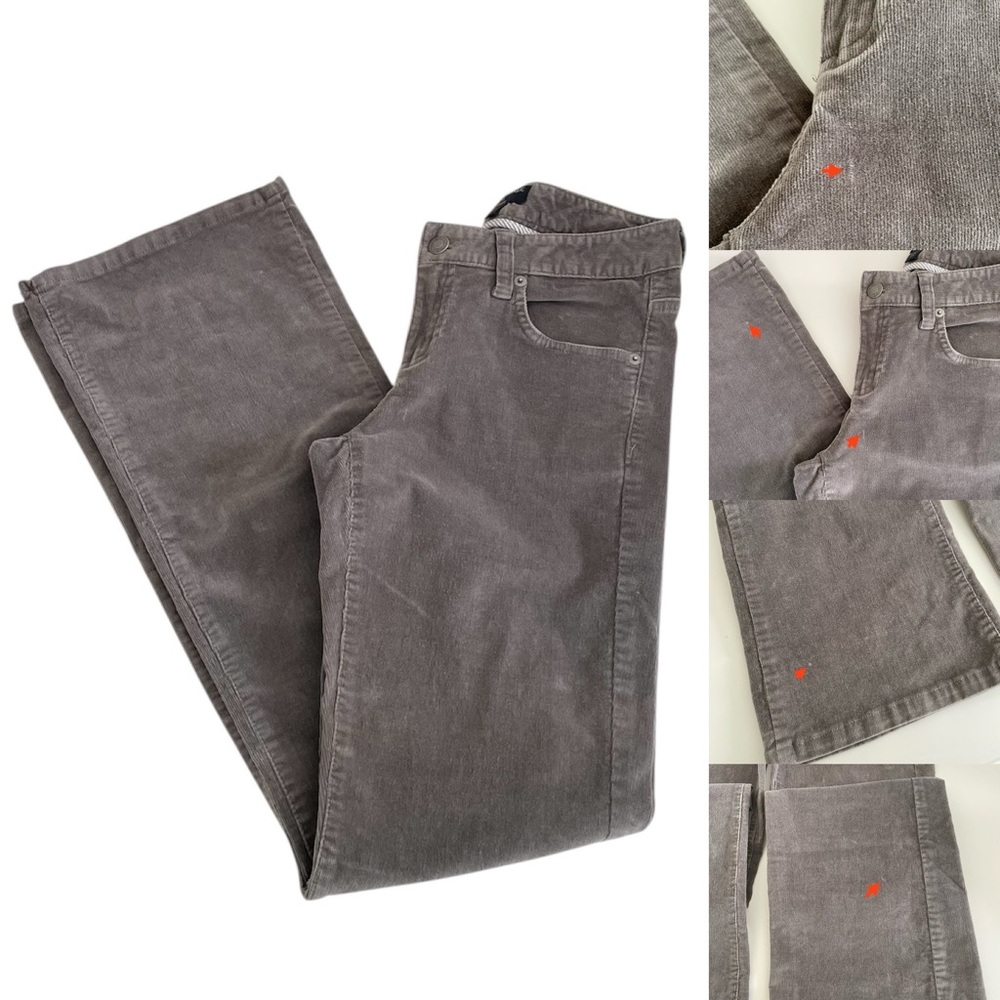 Banana Republic 5-Pocket Gray Ryan Fit Stretch Corduroy Pants Women’s 2R